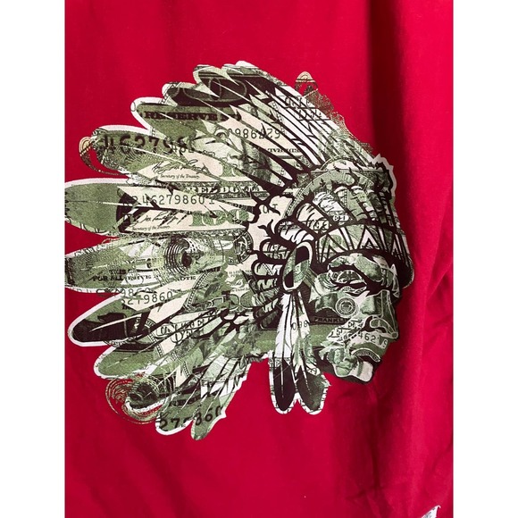 Hustle Gang Mens Classic Fit Round Neck Graphic T-Shirt Short Sleeve Size M Red - Picture 5 of 5